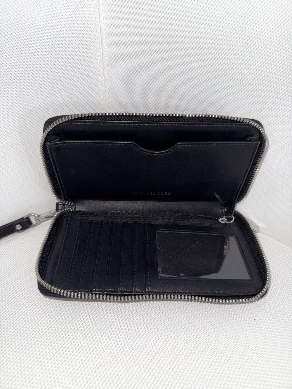 Michael Kors Black Leather Wristlet Wallet - Picture 2 of 5